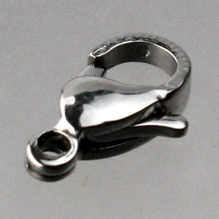 10 STAINLESS Steel Lobster Clasp Parrot Clasp Claw Clasp - 12x7mm - GUNMETAL - STLOB12