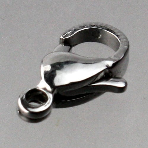 10 STAINLESS Steel Lobster Clasp Parrot Clasp Claw Clasp - 12x7mm - GUNMETAL - STLOB12