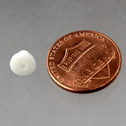 100 pcs of Super Secure Silicone Big size Earpost Ear Nut earring back - 6x5.25mm