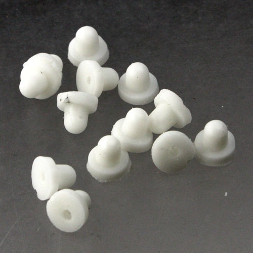 100 pcs of Super Secure Silicone Big size Earpost Ear Nut earring back - 6x5.25mm