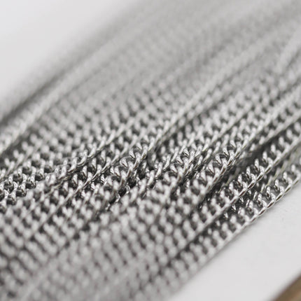 New 3/10/30/100 Feet Stainless Steel chain Surgical Sturdy BIG Curb chain Bulk chain - 2.2mm width 22G Soldered - ST2206CU