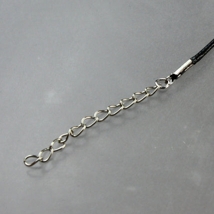 100 pcs 1.5mm 18-20 inch adjustable black compressed cotton quality necklace cord