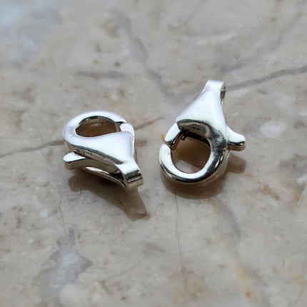 925 Solid Sterling Silver Clasp - 1/5/10 Pcs Lobster Claw Clasp Made in Italy - 9mm  - SSLobster09