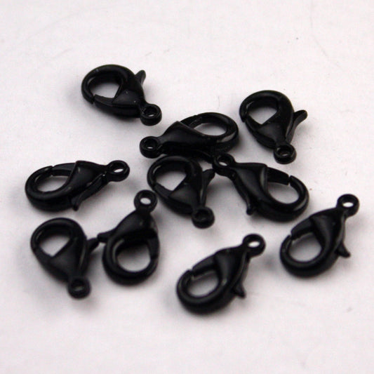 20 pcs of lobster claw clasp 12X7mm - BLACK - LOB12A