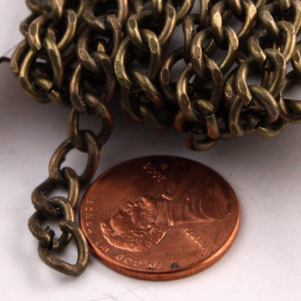 30 ft. Antique Brass Vintage Big Chunky Curb Chain - 5.5x8.0mm Unsoldered Link - 5580CA