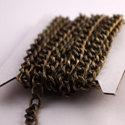 30 ft. Antique Brass Vintage Big Chunky Curb Chain - 5.5x8.0mm Unsoldered Link - 5580CA