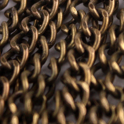 30 ft. Antique Brass Vintage Big Chunky Curb Chain - 5.5x8.0mm Unsoldered Link - 5580CA