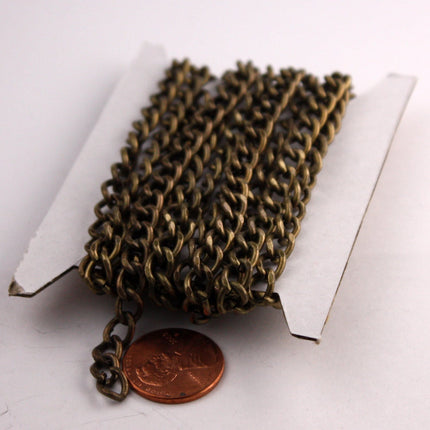 30 ft. Antique Brass Vintage Big Chunky Curb Chain - 5.5x8.0mm Unsoldered Link - 5580CA