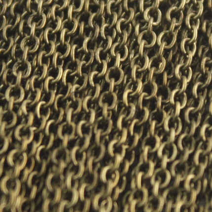 100 ft of Antique Brass Plated Round SOLDERED Cable Chain - 2.6x2.1mm SOLDERED Link - 2621S