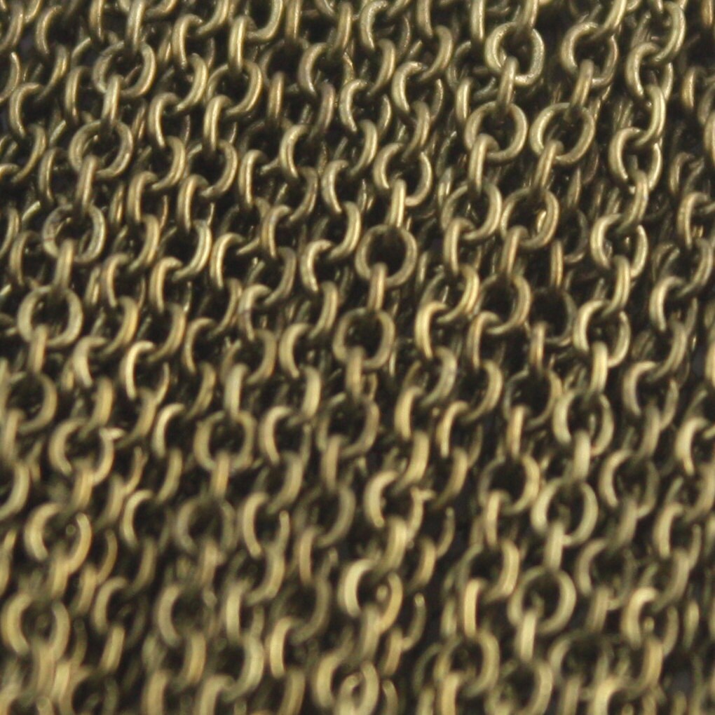 100 ft of Antique Brass Plated Round SOLDERED Cable Chain - 2.6x2.1mm SOLDERED Link - 2621S