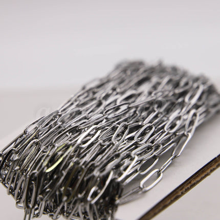 Stainless Steel RECTANGLE Fashion Flat Chunky chain, 3/10/30/50/100 feet of Surgical SOLDERED Sturdy - 3.5x11.5mm Link - STREC35115