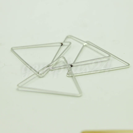38mm Triangle - Gold/Silver/Champagne/Rhodium - 5/15/25/50/100 Pcs - Triangle Link Brass Connector Closed Loop Jump Rings - 38mm x 0.8mm