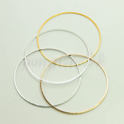 60mm Circle - Gold/Silver/Champagne/Rhodium - 5/10/25/50/100 Pcs - Circle Link Brass Connector Closed Loop Jump Rings - 60mm x 1.0mm