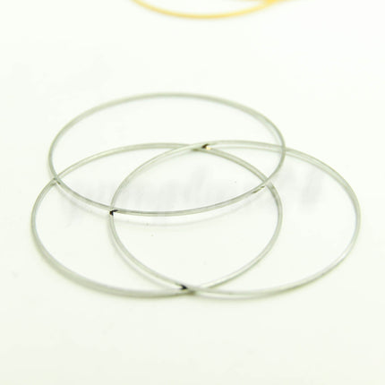 60mm Circle - Gold/Silver/Champagne/Rhodium - 5/10/25/50/100 Pcs - Circle Link Brass Connector Closed Loop Jump Rings - 60mm x 1.0mm
