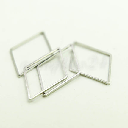20x33mm Diamond - Gold/Silver/Champagne/Rhodium - 5/10/25/50/100 Pcs - Diamond Link Brass Connector Closed Loop Jump Rings - 20x33mm x 0.8mm