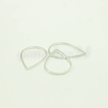 17x25mm Teardrop - Gold/Silver/Champagne/Rhodium - 5/10/25/50/100 Pcs - Teardrop Link Brass Connector Closed Loop Rings - 17x25mm x 0.8mm