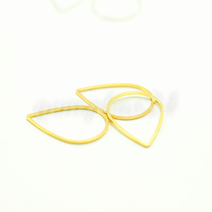 17x25mm Teardrop - Gold/Silver/Champagne/Rhodium - 5/10/25/50/100 Pcs - Teardrop Link Brass Connector Closed Loop Rings - 17x25mm x 0.8mm