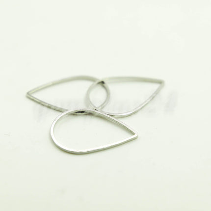 17x25mm Teardrop - Gold/Silver/Champagne/Rhodium - 5/10/25/50/100 Pcs - Teardrop Link Brass Connector Closed Loop Rings - 17x25mm x 0.8mm