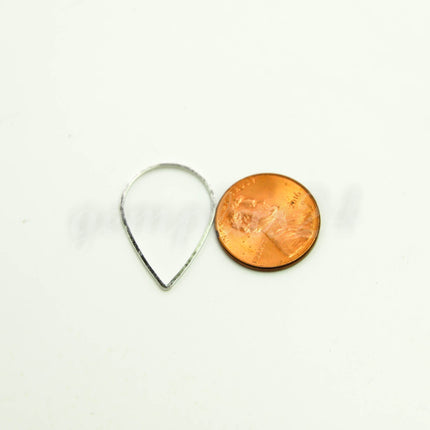 17x25mm Teardrop - Gold/Silver/Champagne/Rhodium - 5/10/25/50/100 Pcs - Teardrop Link Brass Connector Closed Loop Rings - 17x25mm x 0.8mm