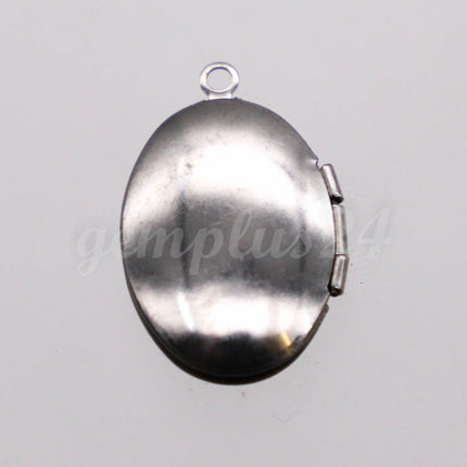 1/5/10/25 pcs STAINLESS STEEL Pattern Oval Locket Pendant Charm - 16x24mm 5mm thickness - Pendant Charm - STLB43