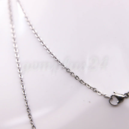 Ready to Wear Stainless Steel Flat Cable Chain Necklace - 2.9x1.7mm - 0.4mm - 16/18/20/24 inch - with High Quality Lobster Clasp - STNECT04