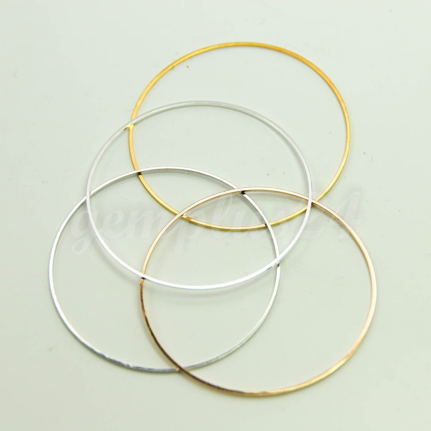 30mm Circle - Gold/Silver/Champagne/Rhodium - 5/15/25/50/100 Pcs - Circle Link Brass Connector Closed Loop Jump Rings - 30mm x 1.0mm