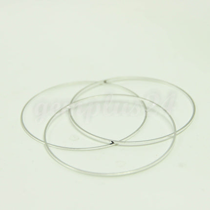 60mm Circle - Gold/Silver/Champagne/Rhodium - 5/10/25/50/100 Pcs - Circle Link Brass Connector Closed Loop Jump Rings - 60mm x 1.0mm