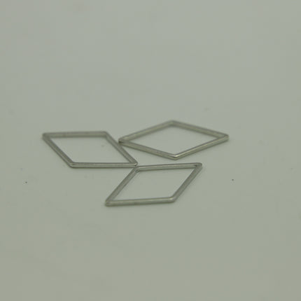 14x28mm Diamond - Gold/Silver/Champagne/Rhodium - 5/10/25/50/100 Pcs - Diamond Link Brass Connector Closed Loop Jump Rings - 14x28mm x 0.8mm