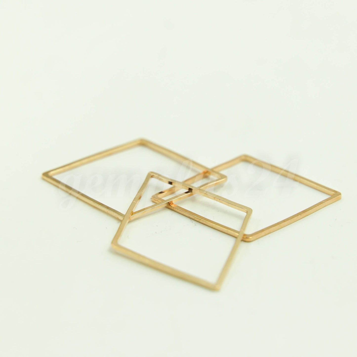 30x40mm Diamond - Gold/Silver/Champagne/Rhodium - 5/10/25/50/100 Pcs - Diamond Link Brass Connector Closed Loop Jump Rings - 30x40mm x 0.8mm