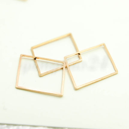 30x40mm Diamond - Gold/Silver/Champagne/Rhodium - 5/10/25/50/100 Pcs - Diamond Link Brass Connector Closed Loop Jump Rings - 30x40mm x 0.8mm