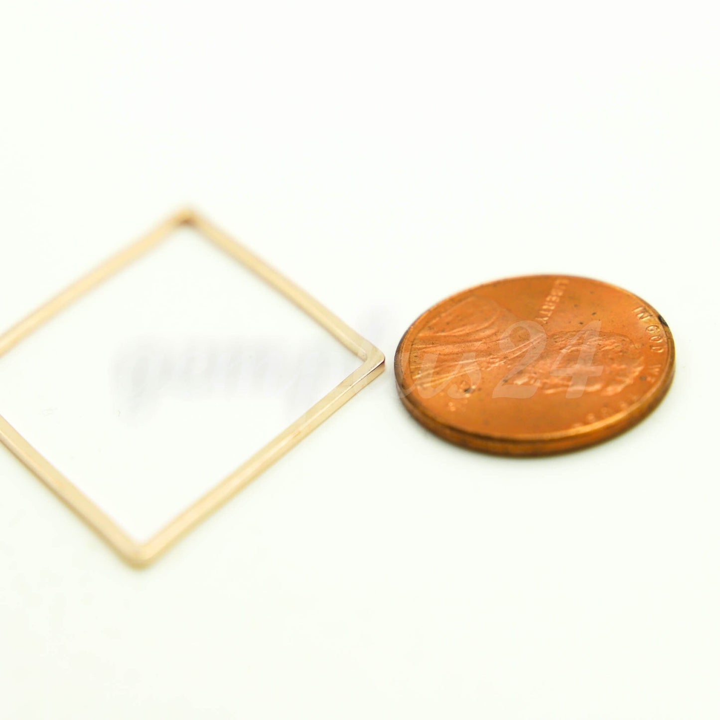 30x40mm Diamond - Gold/Silver/Champagne/Rhodium - 5/10/25/50/100 Pcs - Diamond Link Brass Connector Closed Loop Jump Rings - 30x40mm x 0.8mm