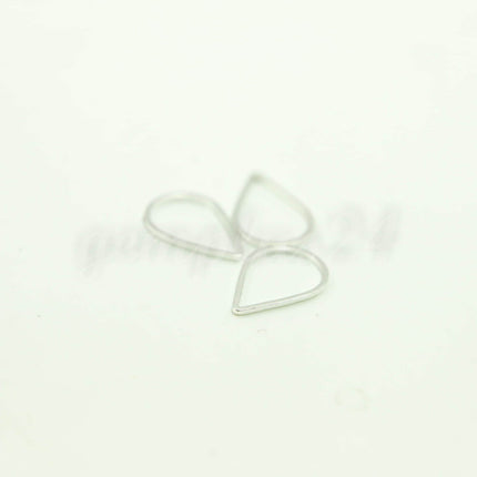 11x16mm Teardrop - Gold/Silver/Champagne/Rhodium - 5/10/25/50/100 Pcs - Teardrop Link Brass Connector Closed Loop Rings - 11x16mm x 0.8mm