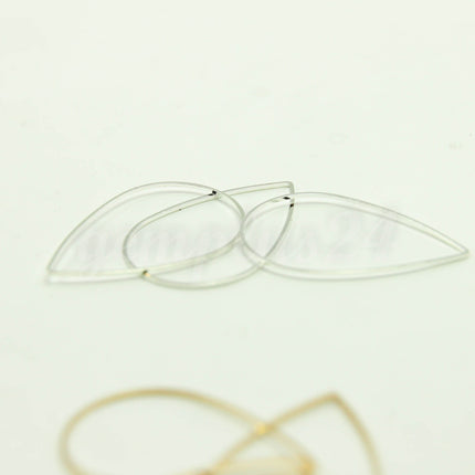 30x47mm Teardrop - Gold/Silver/Champagne/Rhodium - 5/10/25/50/100 Pcs - Teardrop Link Brass Connector Closed Loop Rings - 30x47mm x 0.8mm