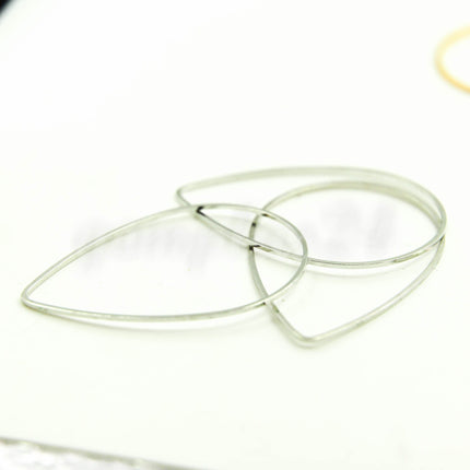 30x47mm Teardrop - Gold/Silver/Champagne/Rhodium - 5/10/25/50/100 Pcs - Teardrop Link Brass Connector Closed Loop Rings - 30x47mm x 0.8mm