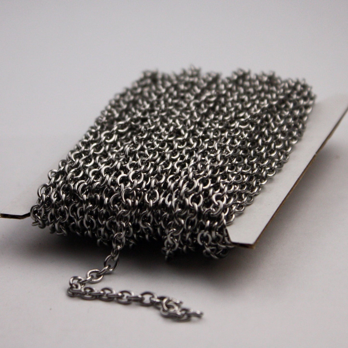 30 Ft Stainless Steel chain Surgical Sturdy Cable chain - 4.2x3.4mm 0.8mm Unsoldered Link bulk chain