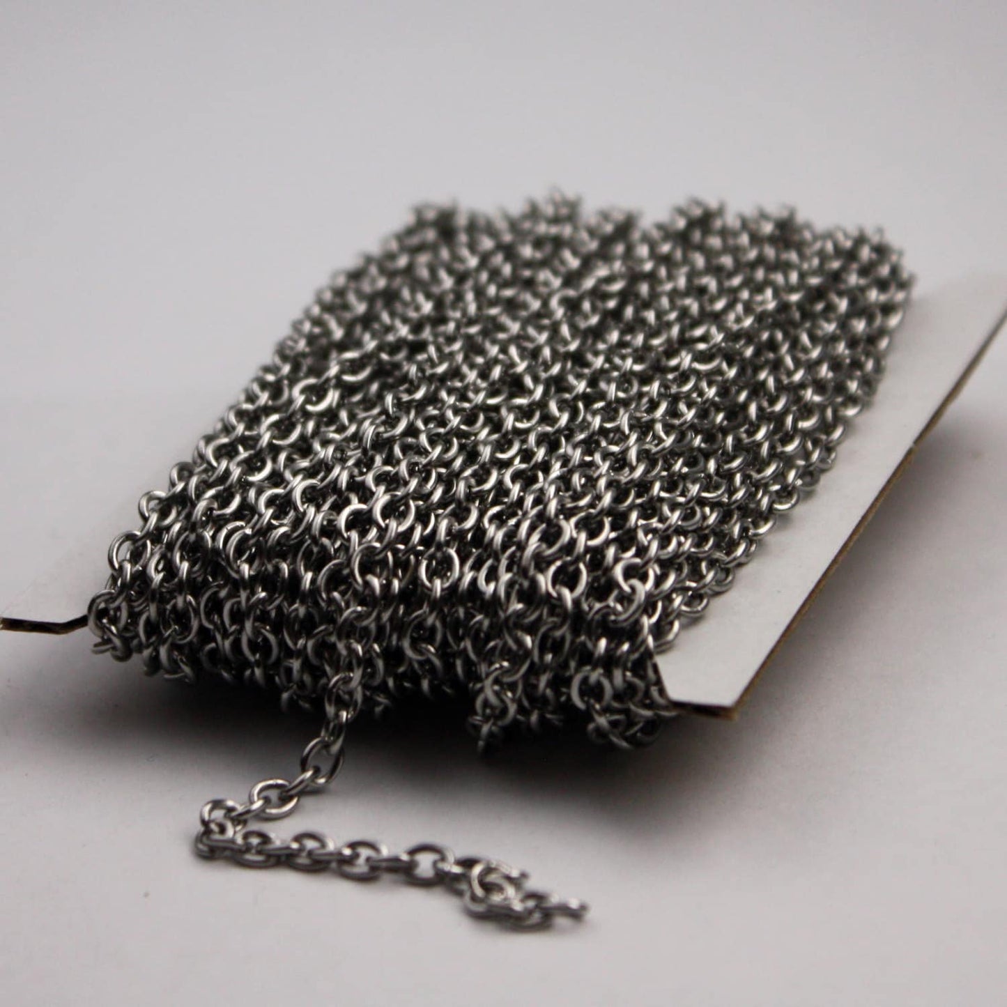 Stainless Steel chain bulk, 100 ft of Surgical Stainless Steel Sturdy Heavy Cable chain - 4.2x3.4mm 0.8mm Unsoldered Link
