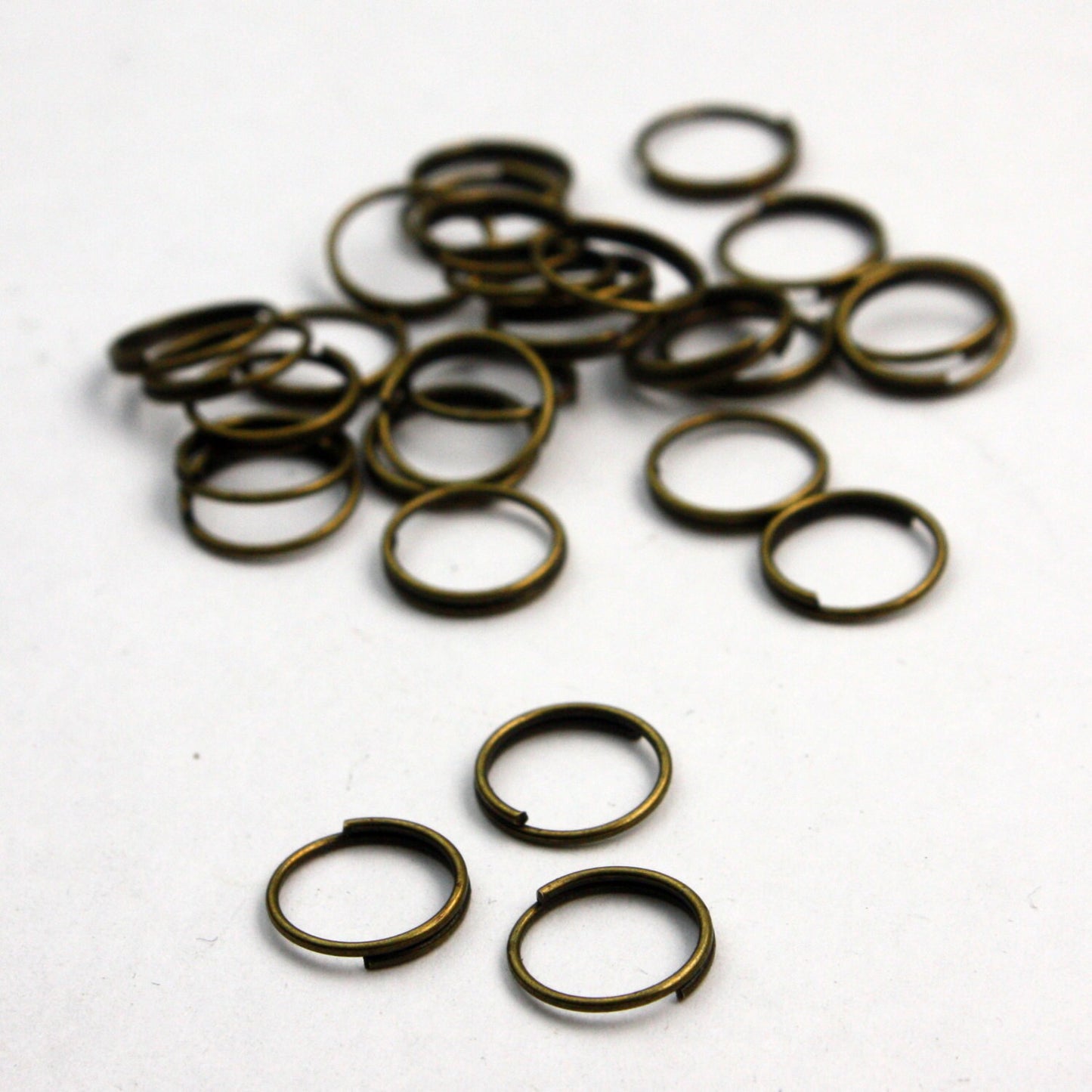 SALE Sale 200 pcs of antiqued brass jumpring 10mm - Jump Ring - 1.5 turn Split Ring 10mmSR