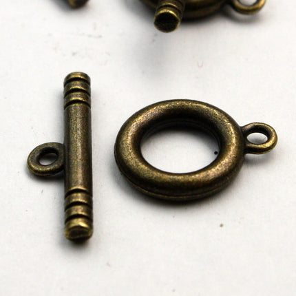 Wholesale 100 sets of Antique Brass Toggle Clasps