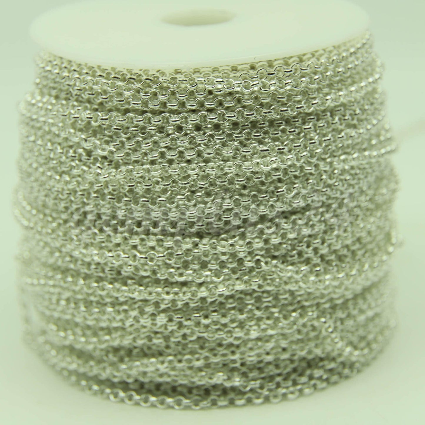 ATC Anti-Tarnishing Coating Plated ROLO Chain bulk, 3/10/32/50 Feet of SOLDERED Rolo Chain - 3.1mm Links - ATC31BL