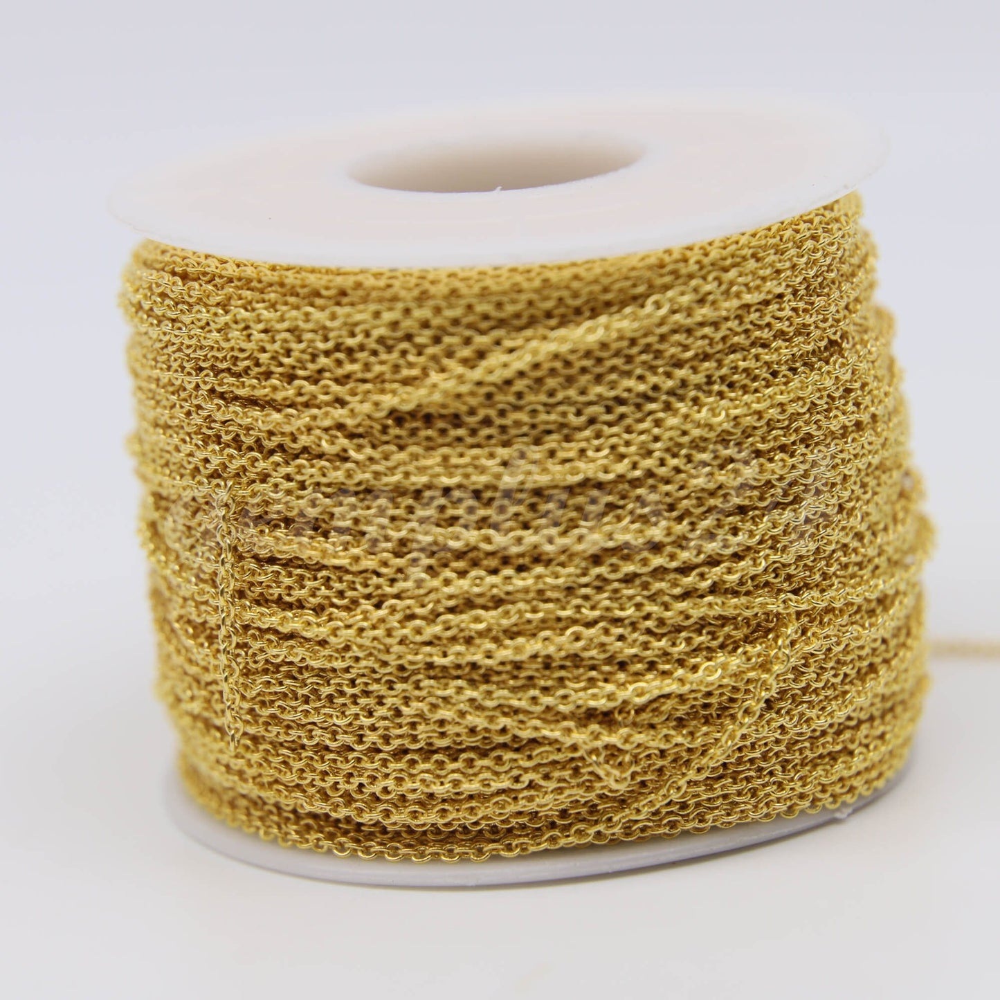 ATC Anti-Tarnishing Coating Bright Copper Plated Cable Chain bulk, 3/10/32/50/100/300 Feet of SOLDERED Link - 2.0x1.4mm Links - ATC2014