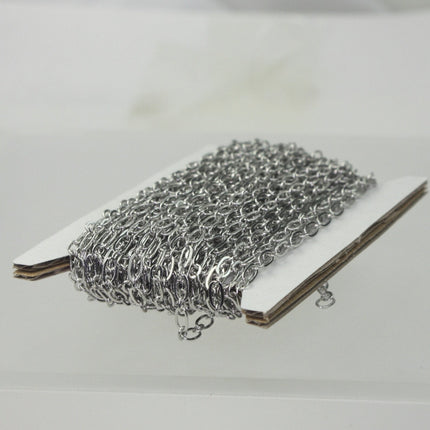 3/10/32/50 Feet (1 and 1) Long and Short Chain SOLDERED Chain Antique Brass/Copper/Rhodium/Gunmetal Plated - 6x3mm 4x3mm Soldered - 3429LS11