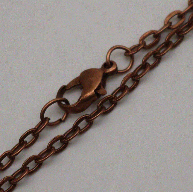 24 Inch Homemade Ready to wear Flat Cable Chain NECKLACE - 3.7x2.7mm Unsoldered Link with Lobster Clasp - 24inch(60cm) - NEC07F-24