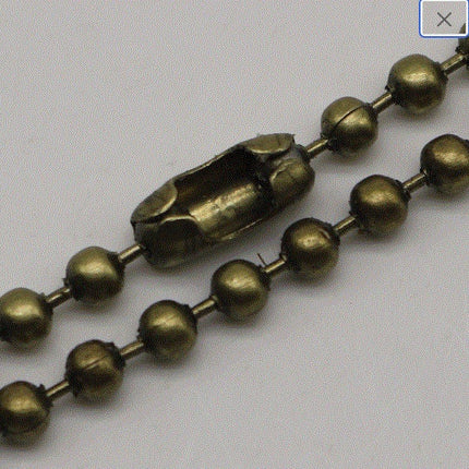 24 Inch Homemade Ready to wear Big Ball Chain NECKLACE - 3.2mm Ball Chain with Lobster Matching Connectors - 24inch(60cm) - NEC3.2Ball-24
