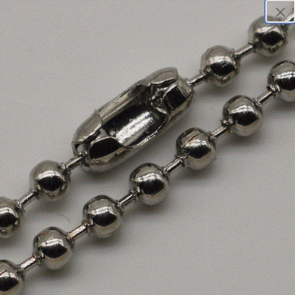 24 Inch Homemade Ready to wear Big Ball Chain NECKLACE - 3.2mm Ball Chain with Lobster Matching Connectors - 24inch(60cm) - NEC3.2Ball-24