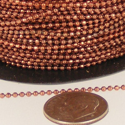 10 Feet Sample Facet Ball Chain with FREE 10 pcs of Connectors - 1.5mm/1.2mm Bulk Wholesale Ball chain - 15DC