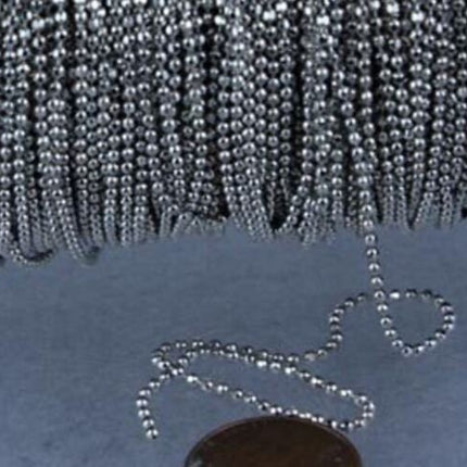 100 Feet Facet Ball Chain with FREE 100 pcs of Connectors - 1.5mm - Antique Brass/Copper/Rhodium/Gunmetal/Silver/Rose Gold Bulk Chain - 15DC