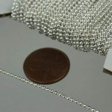 32 Feet Facet Ball Chain with FREE 50 pcs of Connectors - 1.5mm - Antique Brass/Copper/Rhodium/Gunmetal/Silver/Rose Gold Bulk Chain - 15DC