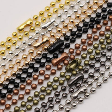 24 Inch Homemade Ready to wear Big Ball Chain NECKLACE - 3.2mm Ball Chain with Lobster Matching Connectors - 24inch(60cm) - NEC3.2Ball-24