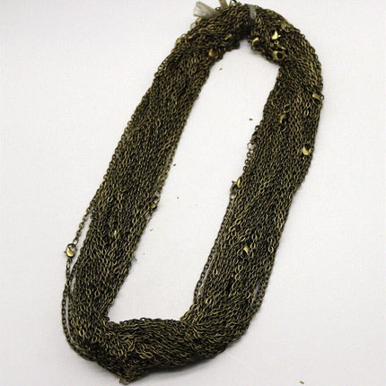24 Inch Homemade Ready to wear Flat Cable Chain NECKLACE - 3.7x2.7mm Unsoldered Link with Lobster Clasp - 24inch(60cm) - NEC07F-24