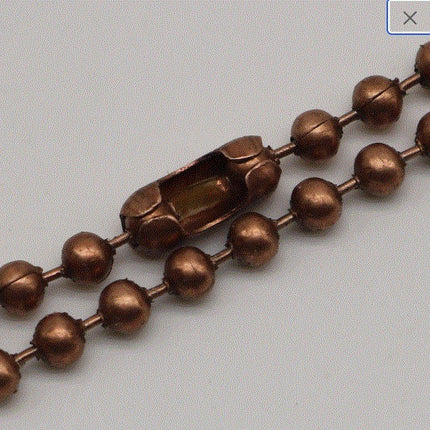24 Inch Homemade Ready to wear Big Ball Chain NECKLACE - 3.2mm Ball Chain with Lobster Matching Connectors - 24inch(60cm) - NEC3.2Ball-24